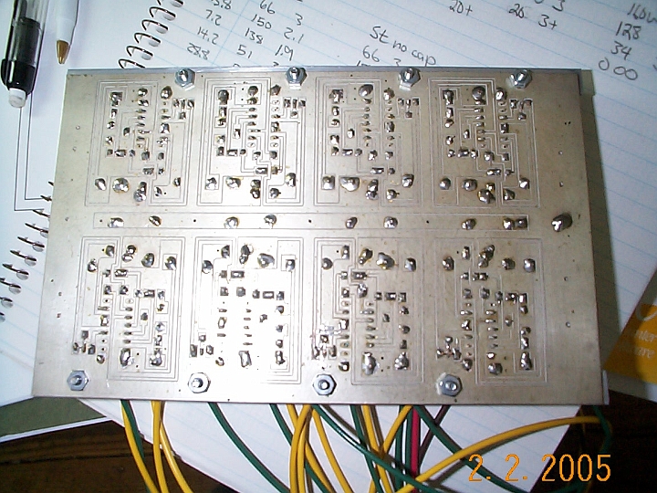 DCP00654.JPG - Bias board was laid out with Eagle PCB and milled with my NC PCB milling machine.